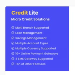 Credit Lite - Multi Branch Loan & Savings Management System